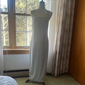 Express-NWT- White Sheath Maxi Dress Sleeveless Square Neck